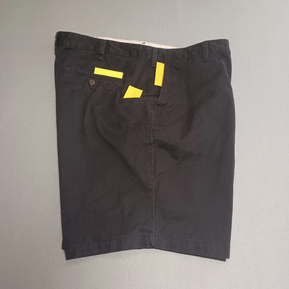 Dockers Chino Shorts Mens 48 Black 5 Pocket Flat Front Casual Cotton Twill